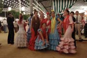 Sevilla - young ladies on <i>Feria de Abril</i>