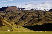 Iceland - farming at the Eyjafjallajkull glacier