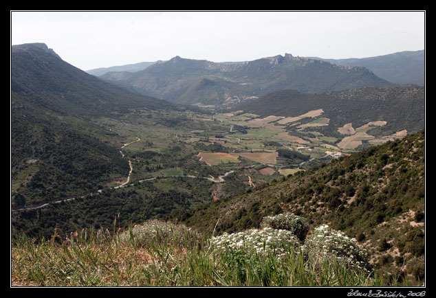 Queribus  - a view from the castle to Peyrepertuse