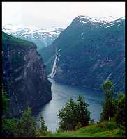 Geirangerfjord with the Seven Sisters falls
