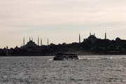 Istanbul - Blue Mosque and Hagia Sophia from Bosporus