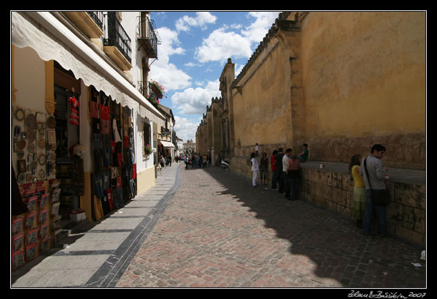 Andalucia - outer wall of Mezquita in Cordoba