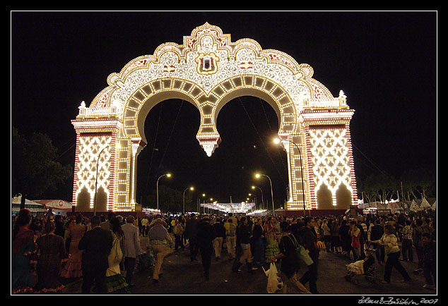 Sevilla - gate to the areal of <i>Feria de Abril</i>