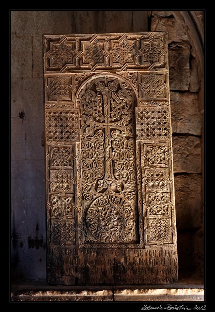 Armenia - Noravank - a khachkar in S. Karapet church