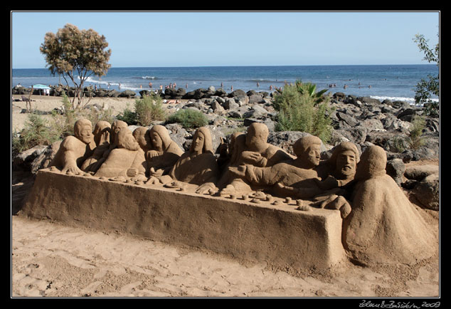 Gran Canaria - sand art in Maspalomas