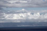 La Gomera - Hermigua - Tenerife with snowy Pico de Teide