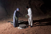 Wadi Rum - unearthing an evening meal