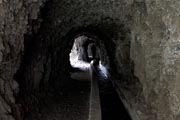La Palma - Barranco de la Madera - back through tunnels along a water gully