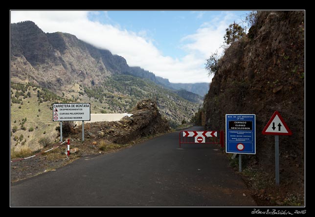 La Palma - NorthWest - Caldera Taburiente - closed