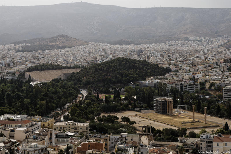 Athens - Panathenaic stadium, Temple of Olympian Zeus