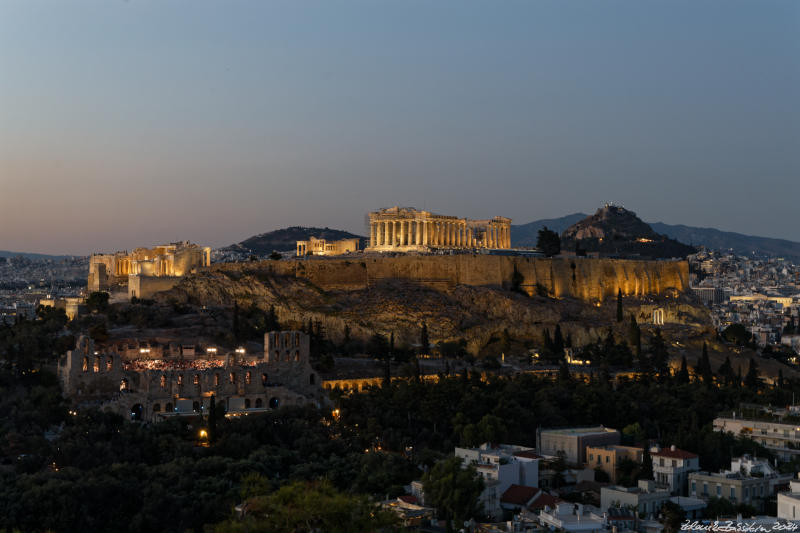 Athens - Acropolis from Philopappos hill