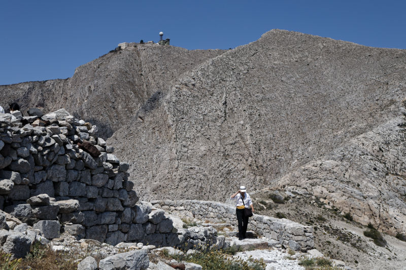 Thera (Santorini) - Ancient Thera - Profitis Ilias, 567m