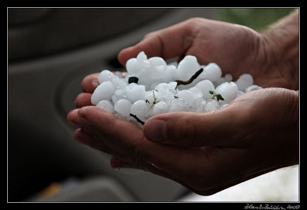 Turkey - Dogubeyazit - hailstones