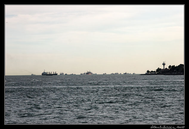 Istanbul - ships waiting for permit to Bosporus