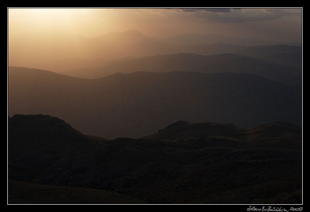 Turkey - Kahta district - Sunset on Nemrut Dağı