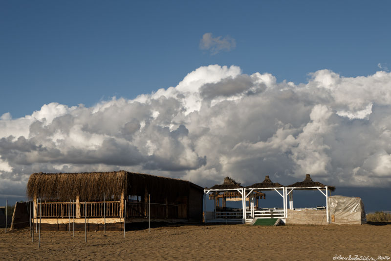 Side - some structures on the beach